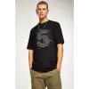 Oversize Five Baskılı Siyah Tshirt NRAGE69