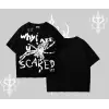Oversize Tişört Why are u Scared - Çocuk