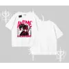 Oversize Tshirt Anime Girlfriend Kırmızı