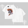 Oversize Tshirt Burning Skull Rebel Street Anthem