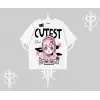 Oversize Tshirt Cute Anime Gamer Girl Baskılı