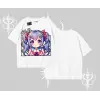 Oversize Tshirt Hello Anime Kız Sevimli Karakter Baskılı