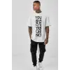 Oversize Yes Or No Baskılı Beyaz Tshirt NRAGE168