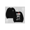 Paw Sitive Kedi Arka Baskılı Biskilet Sweatshirt