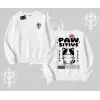 Paw Sitive Kedi Arka Baskılı Biskilet Sweatshirt