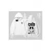 Paw Sitive Kedi Arka Baskılı Kapşonlu Sweatshirt