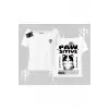 Paw Sitive Kedi Arka Baskılı Kayık Yaka Tshirt