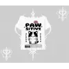 Paw Sitive Kedi Arka Baskılı Kayık Yaka Tshirt