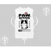 Paw Sitive Kedi Arka Baskılı Kolsuz Tshirt
