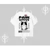 Paw Sitive Kedi Arka Baskılı Oversize Tshirt
