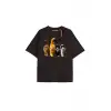 Penguen Baskılı Oversize Kalıp Unisex T-shirt