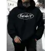 Peterbilt Harfli Baskılı Polar Sonbahar Sweatshirtleri Erkek Yumuşak Koşu Kapüşonlu Üstü Soka