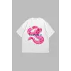 Platonic Baskılı Oversize Unisex Beyaz