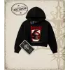 POISON Kadın Crop Kapşonlu Sweatshirt