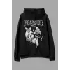Pressure Siyah Oversize Kapüşonlu Sweatshirt