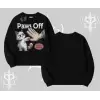 ProCATstinator Kedi Baskılı Kapşonlu Crop Sweatshirt
