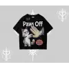 ProCATstinator Kedi Baskılı Kayık Yaka Tshirt
