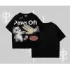 ProCATstinator Kedi Baskılı Kayık Yaka Tshirt