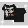 ProCATstinator Kedi Baskılı Oversize Crop Tshirt