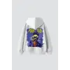 Punks Not Dead Baskılı Oversize Unisex Beyaz
