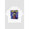 Punks Not Dead Sırt Baskılı Oversize Unisex Beyaz