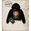 PYSCHEDELIC   Kadın Crop Kapşonlu Sweatshirt