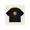 Rainbow Daisy Baskılı Oversize Unisex Pamuklu Nefes Alan Kalın Kumaşlı