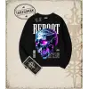 REBOOT Oversize Unisex Bisiklet Yaka Sweatshirt