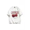 Red Cherries Baskılı Oversize Unisex