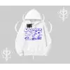 Relax Kedi Baskılı Kapşonlu Sweatshirt