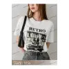 RETRO Baskılı Oversize Kalıp Unisex T-shirt