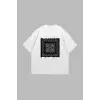 Rhythm Bandana Baskılı Oversize Unisex Beyaz