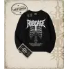RIBCAGE Oversize Unisex Bisiklet Yaka Sweatshirt