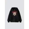 Roar Meets Baskılı Oversize Unisex Siyah