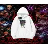 Rock Lee Naruto Anime Karakter Oversize Unisex Kapşonlu Sweatshirt Beyaz