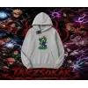 Rock Lee Naruto Anime Karakter Oversize Unisex Kapşonlu Sweatshirt Beyaz