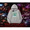 Rock Lee Naruto Anime Karakter Oversize Unisex Kapşonlu Sweatshirt Beyaz