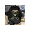 Rock Serisi Metallica Skull Baskılı Unisex Oversize