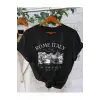 Rome Italy Desen Baskılı Basic
