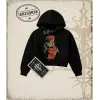 RYUKO Kadın Crop Kapşonlu Sweatshirt