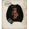 RYUKO Oversize Unisex Bisiklet Yaka Sweatshirt