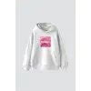 Sassy Baskılı Oversize Unisex Beyaz