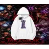 Sasuke uchiha Naruto Anime Karakter Oversize Unisex Kapşonlu Sweatshirt Beyaz