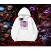 Sasuke uchiha Naruto Anime Karakter Oversize Unisex Kapşonlu Sweatshirt Beyaz