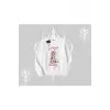 Serene Beauty Kedi Baskılı Biskilet Sweatshirt
