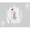 Serene Beauty Kedi Baskılı  Biskilet Sweatshirt