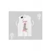 Serene Beauty Kedi Baskılı Kolsuz Tshirt