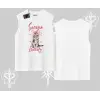 Serene Beauty Kedi Baskılı  Kolsuz Tshirt