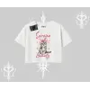 Serene Beauty Kedi Baskılı  Oversize Crop Tshirt