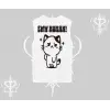 Sevimli Kedi Çizimli Arka Baskılı Kolsuz Tshirt